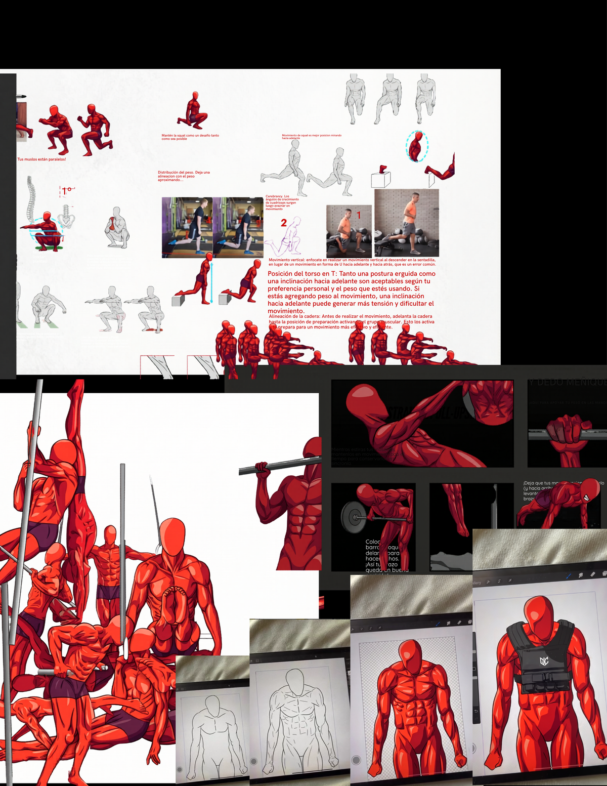 Render de Red Dud analizando biomecánica